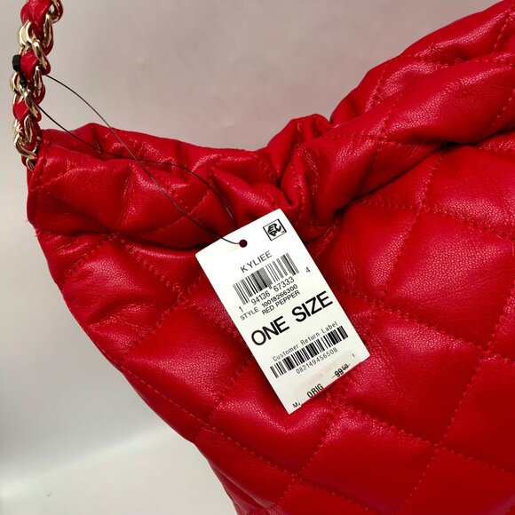 I.N.C. International Concepts Red Pepper Quilted Shoulder Bag  -NWT - Picture 10 of 11